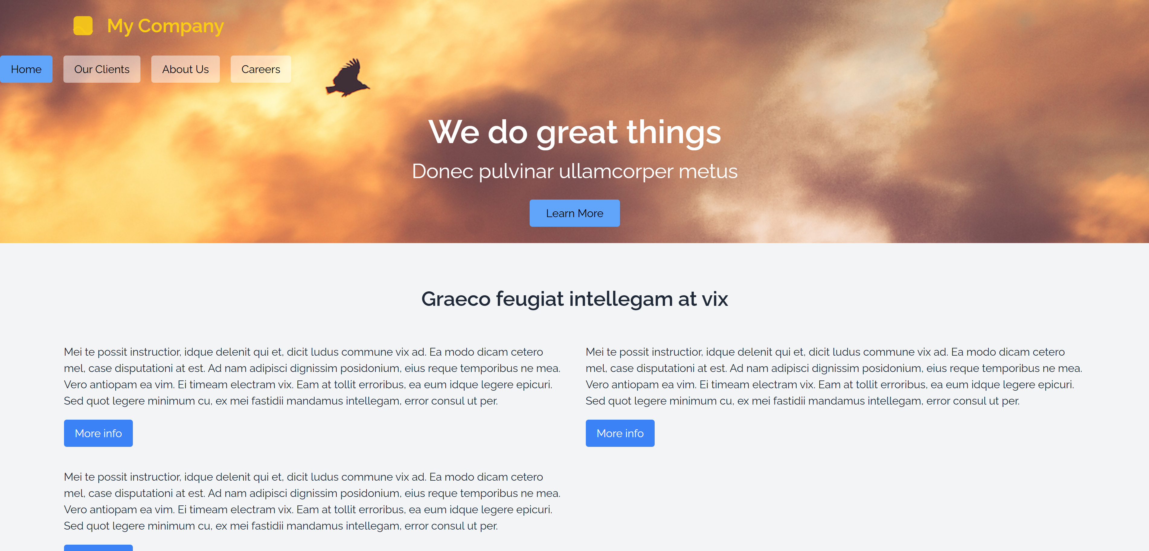 Screenshot of a responsive portfolio layout